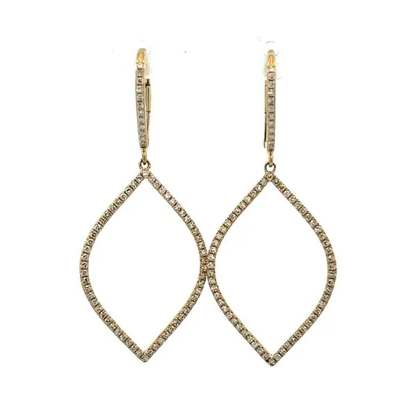 1/4CTW 14K YG Mined Diamond Marquise Shape Lever Drop Earrings The Ring Austin Round Rock, TX