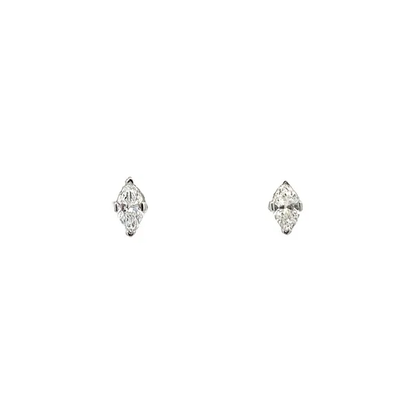 1/3CTW 14K WG Mined Diamond I-J,SI Marquise Basket Friction Back Stud Earrings The Ring Austin Round Rock, TX