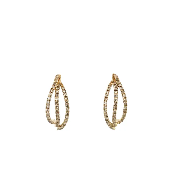 3/8CTW 14K YG Mined Diamond Three Row Stud Earrings Image 4 The Ring Austin Round Rock, TX