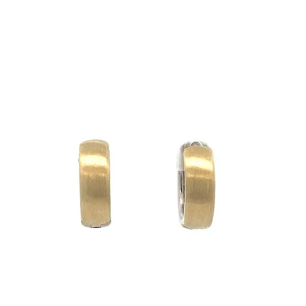 1/3CTW 14K YG/WG 6 Stone Mined Diamond Flush Set Hugged Hoop Earrings Image 2 The Ring Austin Round Rock, TX