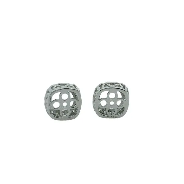 1/4CTW 14K WG Mined Diamond Halo Earring Jackets Image 2 The Ring Austin Round Rock, TX