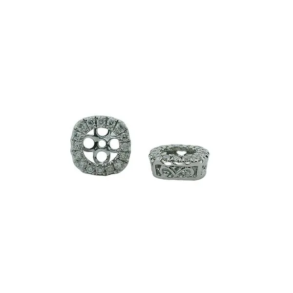 1/4CTW 14K WG Mined Diamond Halo Earring Jackets The Ring Austin Round Rock, TX