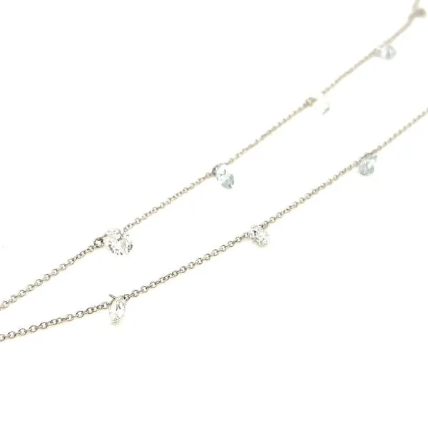 3CTW 14K WG Diamond Floating Mix Fancy Shapes Necklace Image 3 The Ring Austin Round Rock, TX