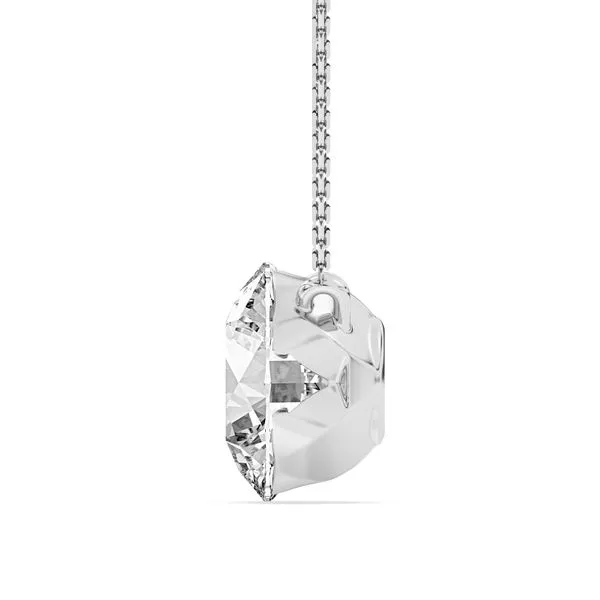 1 1/5CTW 14K WG LG Round Bare Set Stationary Pendant Necklace Image 2 The Ring Austin Round Rock, TX