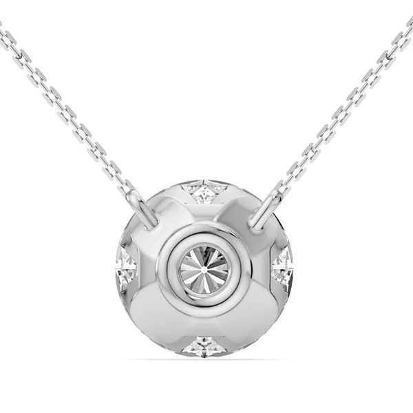 1 1/5CTW 14K WG LG Round Bare Set Stationary Pendant Necklace Image 4 The Ring Austin Round Rock, TX