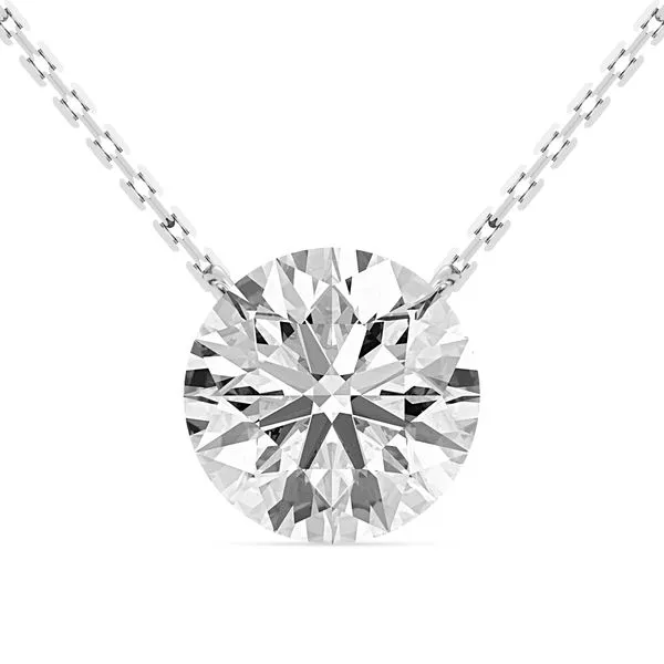1 1/5CTW 14K WG LG Round Bare Set Stationary Pendant Necklace The Ring Austin Round Rock, TX