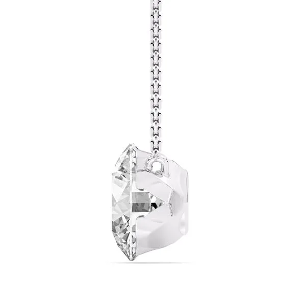 2.00CTW 14K WG LG Round Bare Set Stationary Pendant Necklace Image 2 The Ring Austin Round Rock, TX
