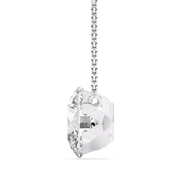 2.00CTW 14K WG LG Round Bare Set Stationary Pendant Necklace Image 2 The Ring Austin Round Rock, TX