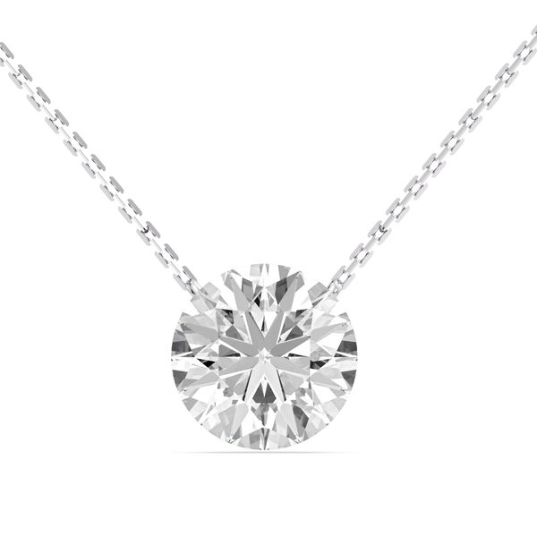 2.00CTW 14K WG LG Round Bare Set Stationary Pendant Necklace The Ring Austin Round Rock, TX