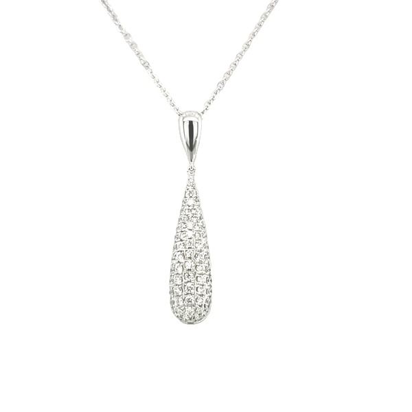 1/2CTW 14k WG Pave Drop Pendant GHI SI Mined Diamonds The Ring Austin Round Rock, TX