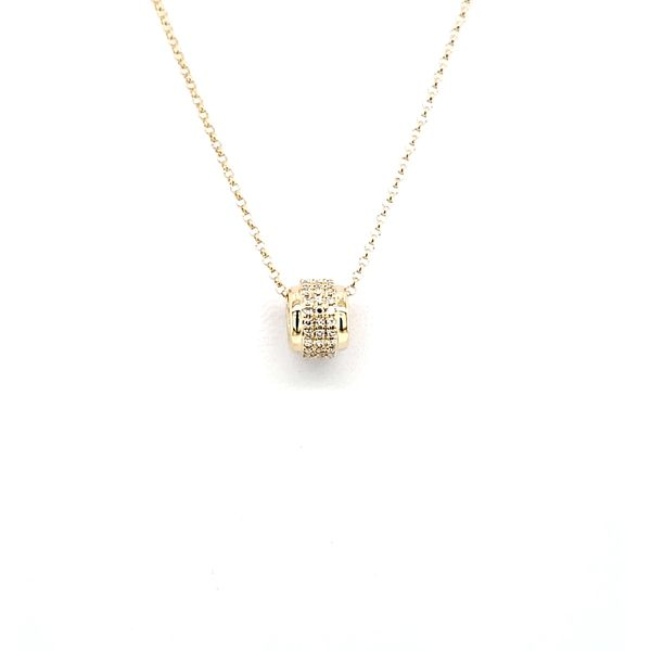 1/5CTW 14K YG Pave Barrel Pendant with GHI SI Mined Diamonds The Ring Austin Round Rock, TX