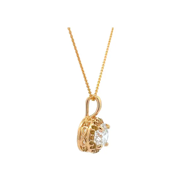14K Yellow Gold 1.68CT LG Round Center with Yellow Diamond on Halo Image 3 The Ring Austin Round Rock, TX