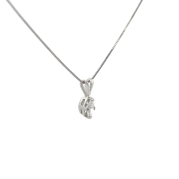 1/2CTW 14K WG Mined Diamond I-J,SI Marquise Basket Pendent With Rabbit Ear Bale 18'' Image 2 The Ring Austin Round Rock, TX