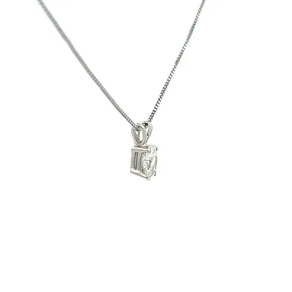 1/3CTW 14K WG Mined Diamond I-J,SI Oval Basket Pendent Image 2 The Ring Austin Round Rock, TX