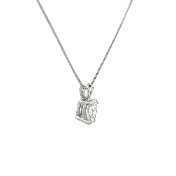 3/4CTW 14K WG Mined Diamond I-J,SI Oval Basket Pendent With Rabbit Ear Bale 18'' Image 2 The Ring Austin Round Rock, TX