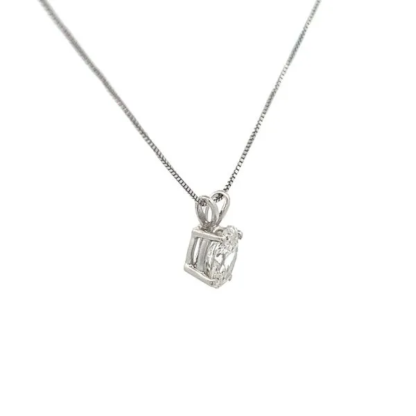 7/8CTW 14K WG Mined Diamond I-J,SI Oval Basket Pendent Necklace Image 2 The Ring Austin Round Rock, TX