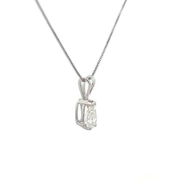 3/4CTW 14K WG Mined Diamond I-J,SI Pear Basket Pendent Necklace Image 2 The Ring Austin Round Rock, TX