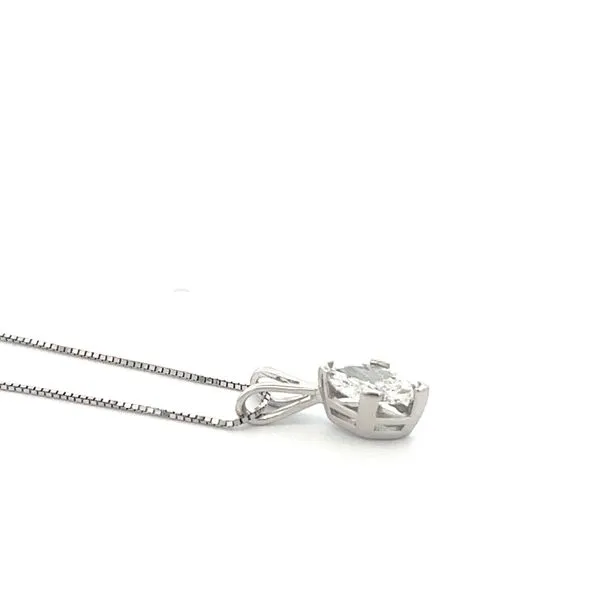1/5CTW 14K WG Mined Diamond I-J,SI Marquise Basket Pendent Necklace Image 3 The Ring Austin Round Rock, TX