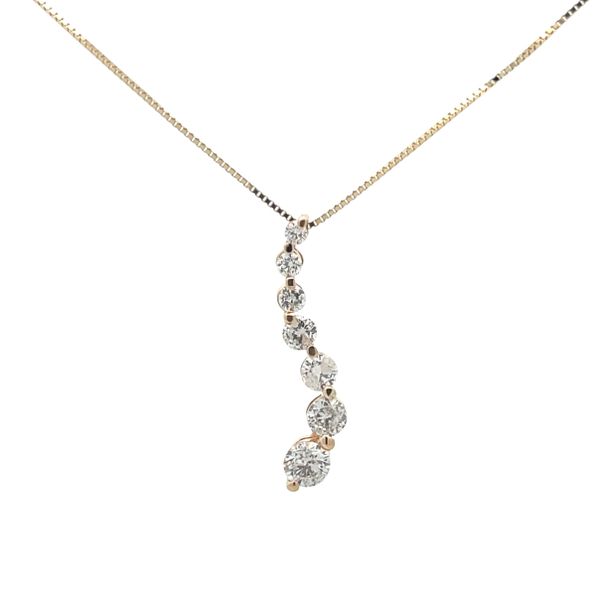 3/4CTW 14K YG Natural Round Diamond Journey Pendant Necklace The Ring Austin Round Rock, TX