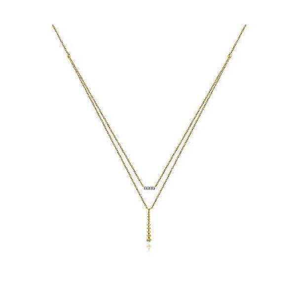 14kt YG Double Layered Bar Necklace The Ring Austin Round Rock, TX