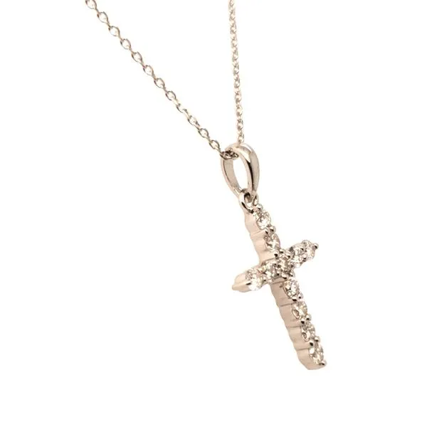 1/3CTW 14K White Gold Diamond Cross Necklace Image 3 The Ring Austin Round Rock, TX