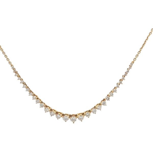 1 1/10CTW  14K Yellow Gold Graduating Prong-Set Mined Diamonds Necklace Image 4 The Ring Austin Round Rock, TX
