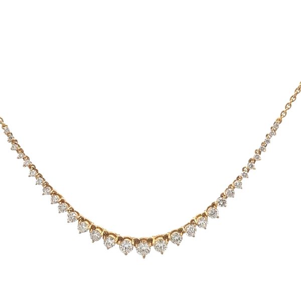 1 1/10CTW  14K Yellow Gold Graduating Prong-Set Mined Diamonds Necklace The Ring Austin Round Rock, TX