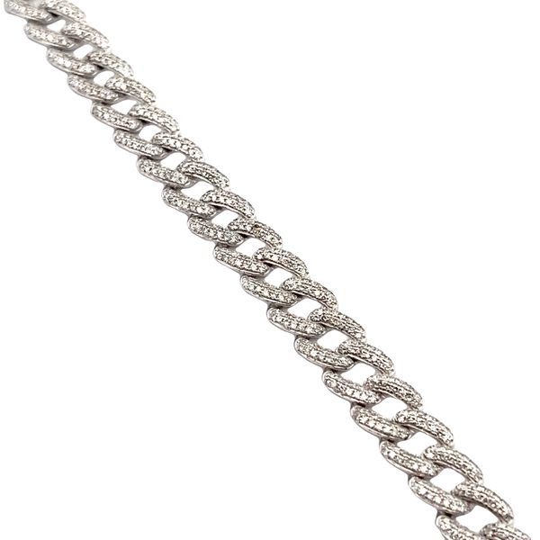 6 3/4CTW 14K WG Pave Mined Diamond Curb Link Chain Necklace Image 5 The Ring Austin Round Rock, TX