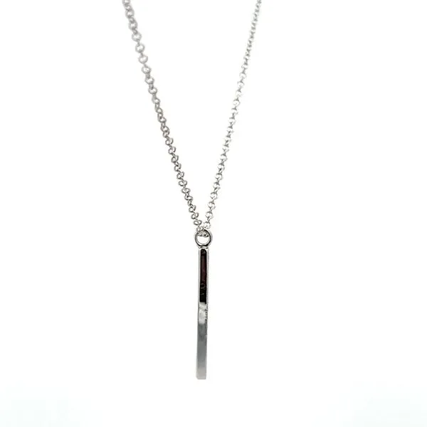 14K White Gold Mined Diamond Bar Necklace Image 4 The Ring Austin Round Rock, TX