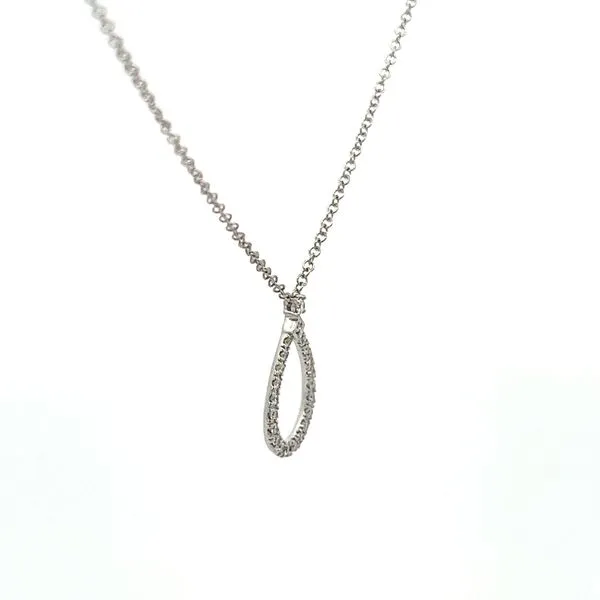 14K white Gold Pear shaped Mined Diamond Pendent Necklace Image 2 The Ring Austin Round Rock, TX