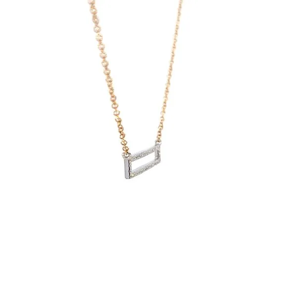 1/8CTW 14K WG Rectangle Bar Necklace Image 3 The Ring Austin Round Rock, TX