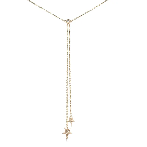1/10CTW Dangle Mined Diamond Star Burst Bolo With Center Bezel Diamond Necklace Image 2 The Ring Austin Round Rock, TX