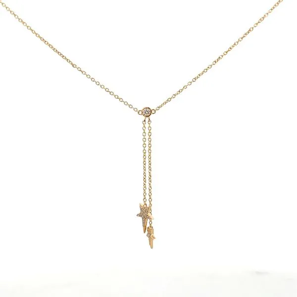 1/10CTW Dangle Mined Diamond Star Burst Bolo With Center Bezel Diamond Necklace Image 3 The Ring Austin Round Rock, TX