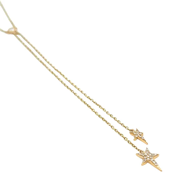 1/10CTW Dangle Mined Diamond Star Burst Bolo With Center Bezel Diamond Necklace Image 5 The Ring Austin Round Rock, TX