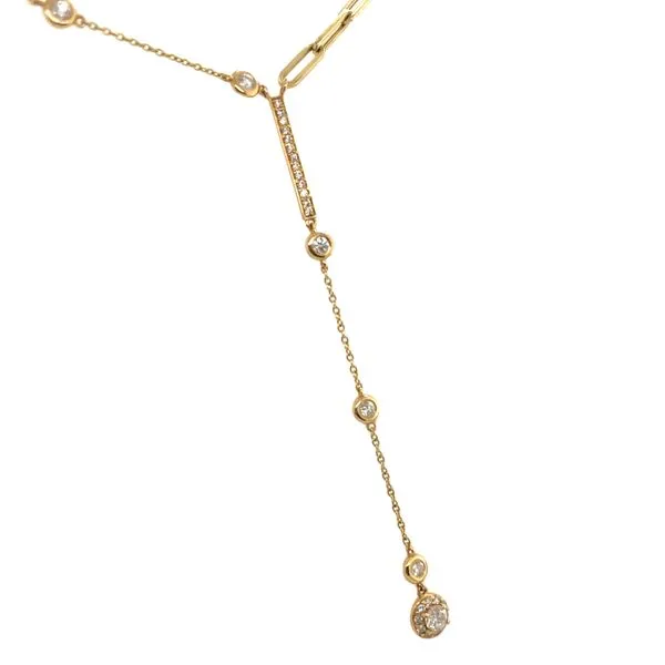 1.00CTW 14K YG Mined Diamond Paperclip/Diamonds By The Yard Lariat Necklace Image 3 The Ring Austin Round Rock, TX