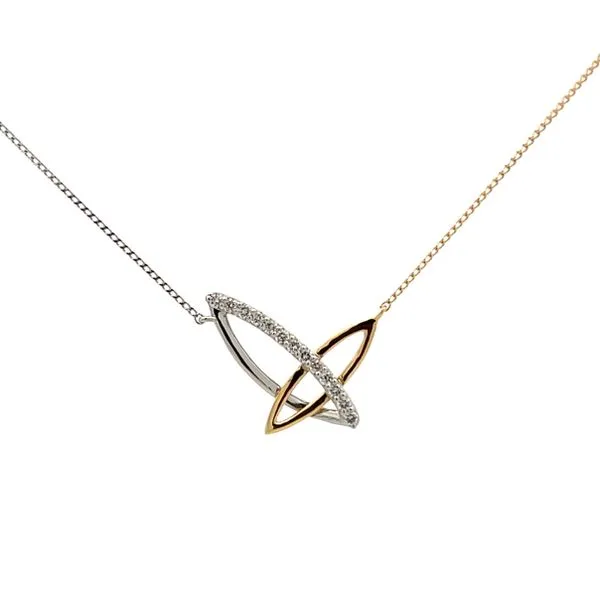 1/10CTW Platinum /18K YG Natural Diamond Butterfly Two Tone Chain Necklace Image 2 The Ring Austin Round Rock, TX