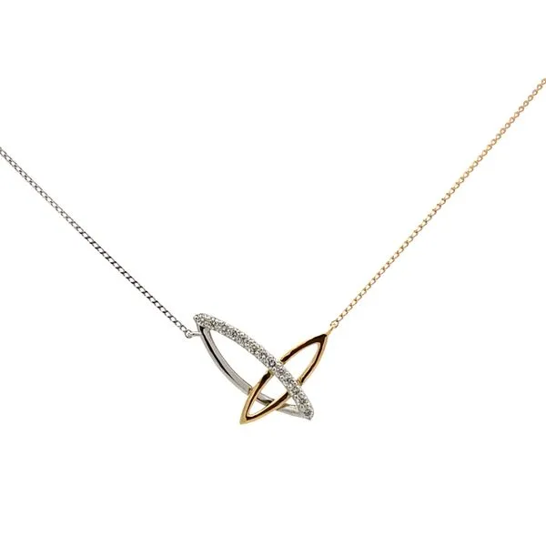 1/10CTW Platinum /18K YG Natural Diamond Butterfly Two Tone Chain Necklace Image 3 The Ring Austin Round Rock, TX