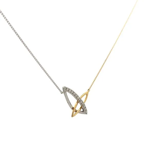 1/10CTW Platinum /18K YG Natural Diamond Butterfly Two Tone Chain Necklace The Ring Austin Round Rock, TX