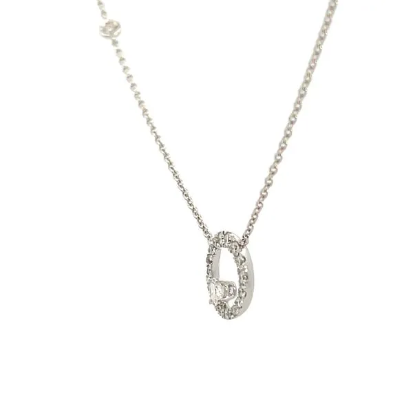 1/3CTW 14K WG Natural Round Diamond Center Halo Circle Pendant Necklace Image 2 The Ring Austin Round Rock, TX