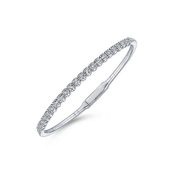 1.00CTW 14KT WG Hinged Bangle with Mined Diamonds The Ring Austin Round Rock, TX