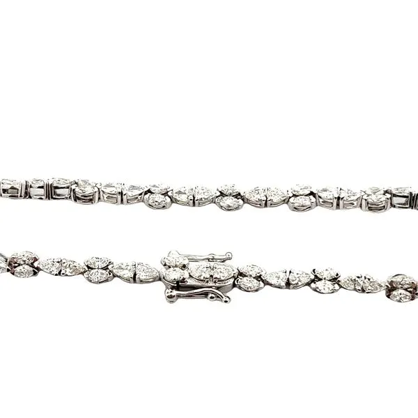 2.90CTW 14K White Gold Mined Diamond Pear/Marquise Alternating Tennis Bracelet Image 2 The Ring Austin Round Rock, TX