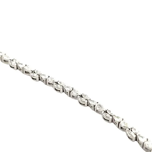 2.90CTW 14K White Gold Mined Diamond Pear/Marquise Alternating Tennis Bracelet The Ring Austin Round Rock, TX