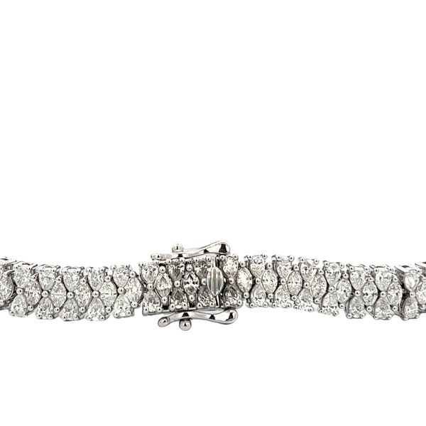 9.11CTW 14K White Gold Mined Marquise Center With Marquise on Either Side Diamond Tennis Bracelet Image 3 The Ring Austin Round Rock, TX