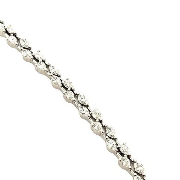 3.15CTW 14K WG Mined Diamond Marquise and Pear Line Bracelet The Ring Austin Round Rock, TX