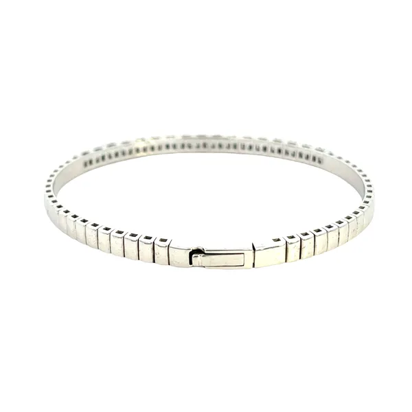 1 1/10CTW 14K WG Mined Diamond Baguette and Round Flex Bracelet Image 3 The Ring Austin Round Rock, TX