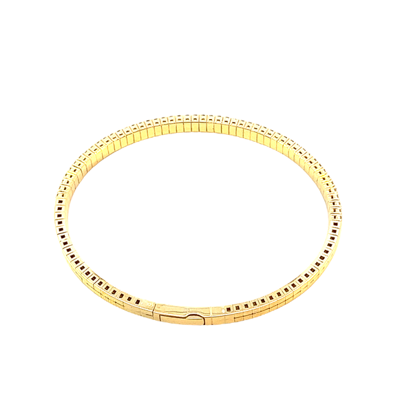 1 3/4CTW 14K YG Mined Diamond Double Row Flex Bracelet Image 3 The Ring Austin Round Rock, TX