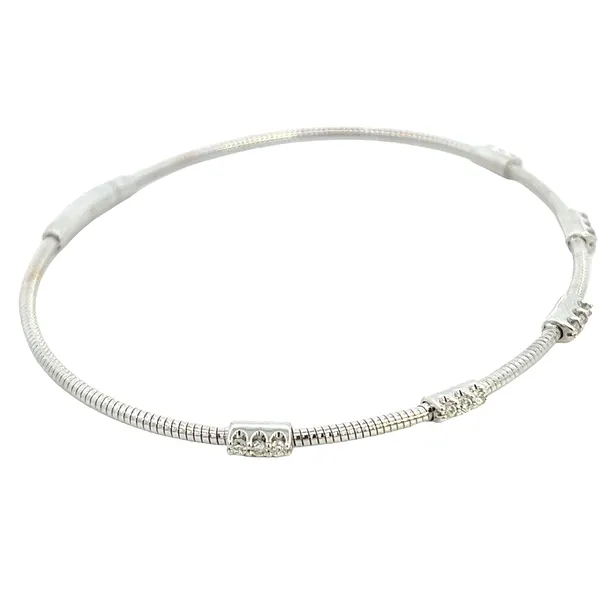 1/5CTW 14K WG Mined Diamond Accented Flex Bracelet Image 2 The Ring Austin Round Rock, TX