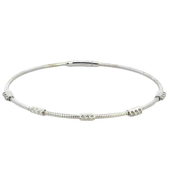 1/5CTW 14K WG Mined Diamond Accented Flex Bracelet The Ring Austin Round Rock, TX
