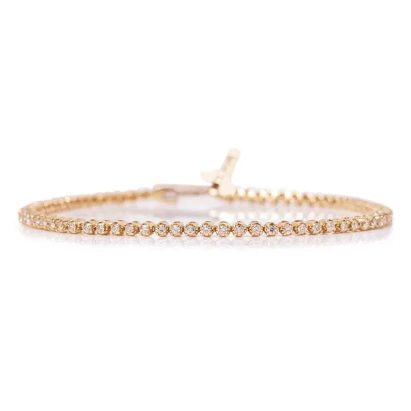 5 5/8CTW 14K YG Natural Round Diamond 4-prong Diamond Tennis Bracelet The Ring Austin Round Rock, TX