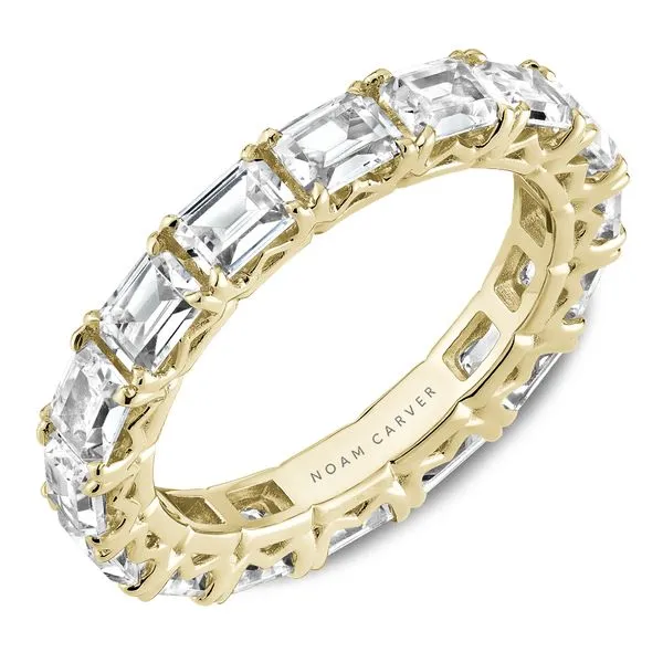 3 5/8CTW 14K YG Mined Diamond Emerald Cut Set East To West Accented Shared Prong Eternity Band The Ring Austin Round Rock, TX